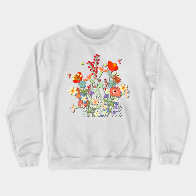 Flower Patch Reversed Crewneck Sweatshirt by PhotoArtLJR